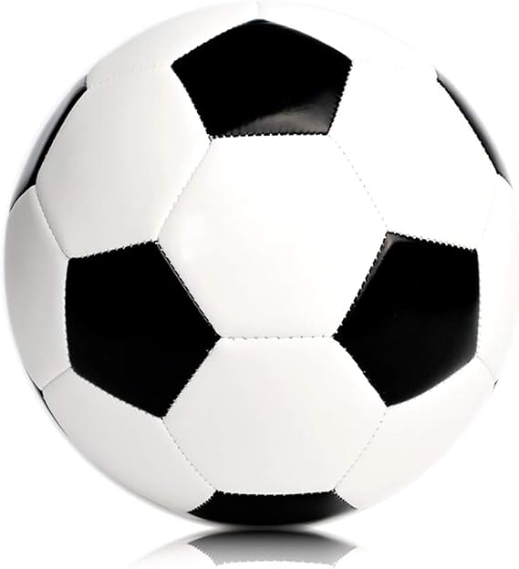 Classic 32 Panel Black & White Traditional Hexagonal Panel Football Soccer Ball Size 5