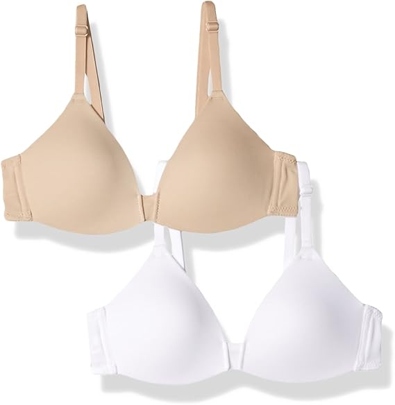 Hanes Girls' Hanes Big Girl's 2-Pack Molded Wirefree Bra
