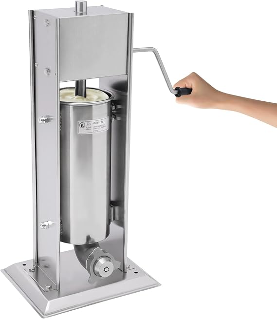 Manual Churros Maker Machine,5L Commercial Churro Machine with with 4 Nozzles,Stainless Steel Latin Fruit Machine for Restaurants