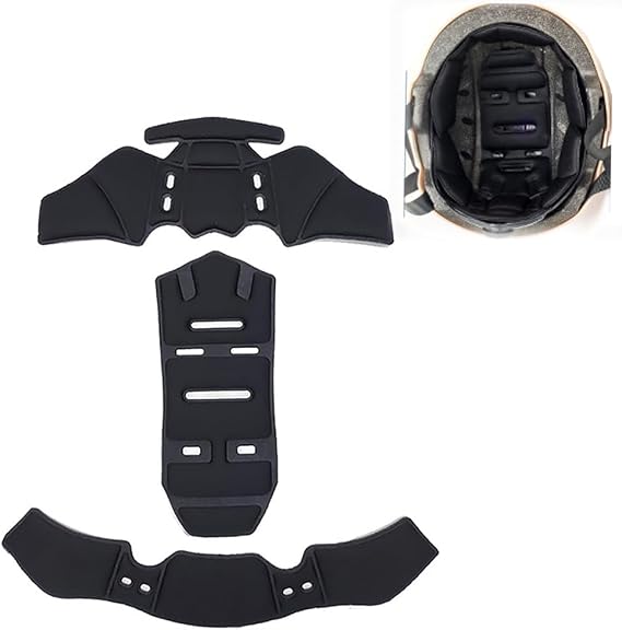 Helmet Pads for GMAX of-2 OF-17 OF-77, Multi-Sport Helmet Pad Inserts, Helmets Replacement Memory Foam Padding Kits Set Accessories, Comfort, Soft and Breathable,A Black