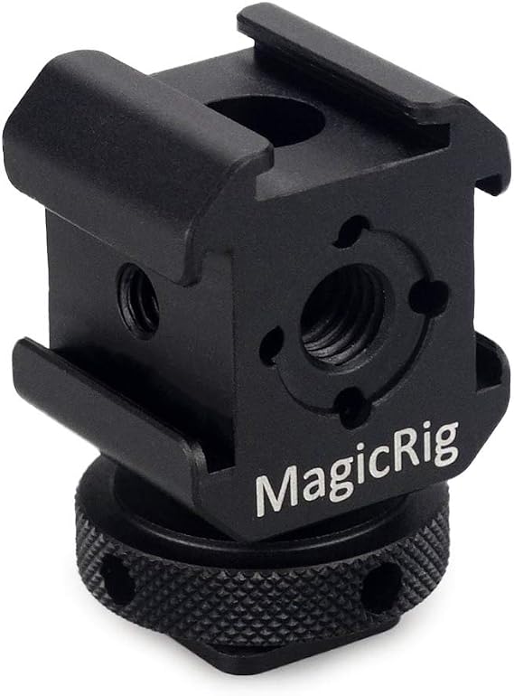 3-Side Cold Shoe Mount Adapter for Flash LED Monitor Microphone