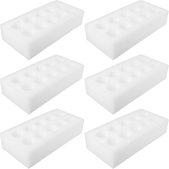 ABOOFAN Egg Shipping Foam 4 Sets Foam Egg Holder Quail Egg Cartons Foam Egg Box Holder Egg Storage Tray Wrapping Container Egg Dispenser Case for Kitchen (10 grids), 25.00X11.70X7.50CM, White