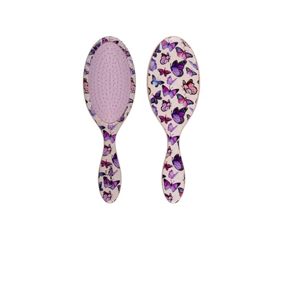Cala wet n dry DETANGLING HAIR BRUSH BUTTERFLY PRINT