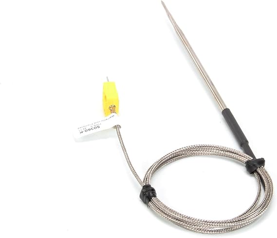 COOPER ATKINS 50360-K Needle Tip Probe, Stainless Steel Braided Cable, 1/8 in Dia. 4 in Probe tip, max Temp. 400 F, Response time 6 Seconds in Liquids, Type K