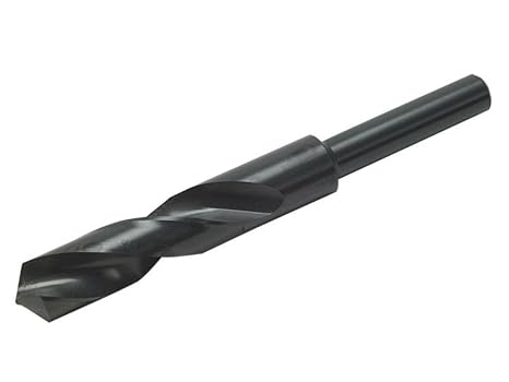Dormer A1701 1/2" Reduced Parallel Shank Drill, Steam Oxide Coating, High Speed Steel, 1" Head Diameter, 3" Flute Length
