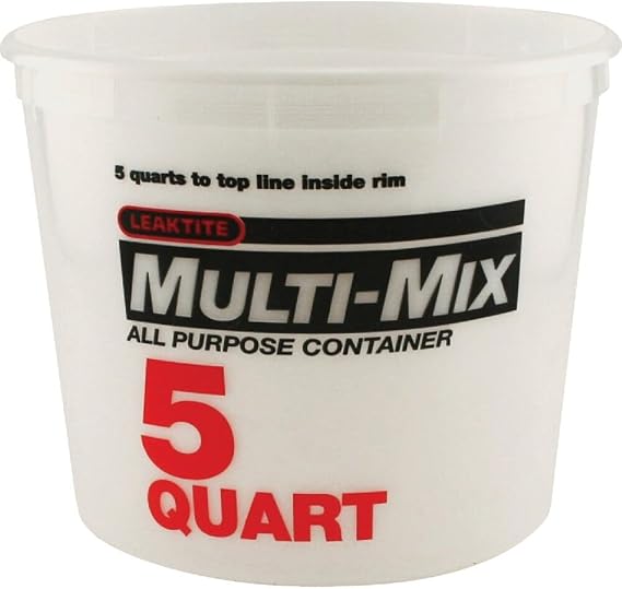 Leaktite 5 Qt. Semi-Transparent Multi-Mix All Purpose Mixing and Storage Container - 1 Each