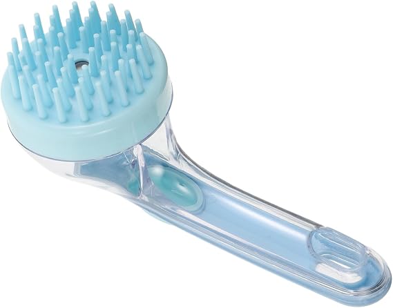 Shower Scalp Brush with Press-Type Extended Handle and Liquid Dispensing Function, Lightweight Hair Stimulation Brush for Home Use