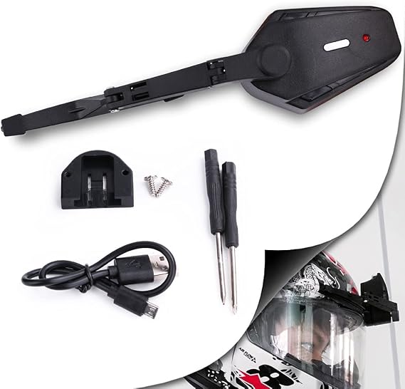 Electric Motorcycle Helmet Wiper is Waterproof, Light, Durable, Safe and Easy to Install, Suitable for Most Helmet Windshield Wipers