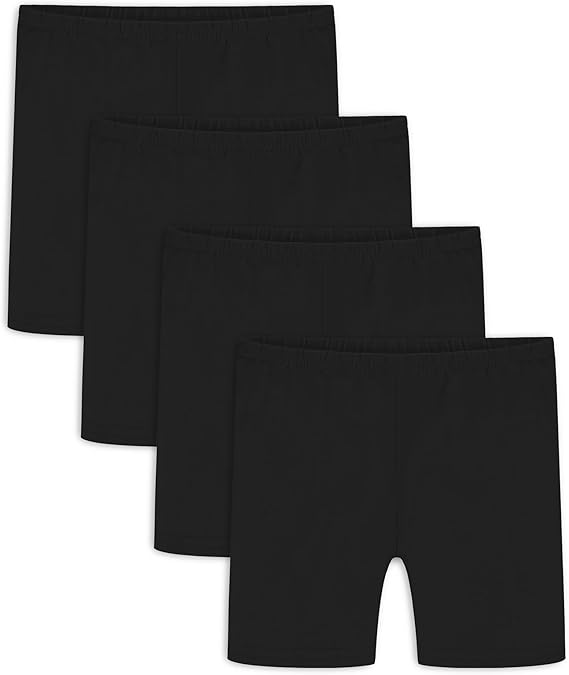 Auranso Girls Bike Shorts Kids Cartwheel Biker Under Dress Shorts 4 Pack
