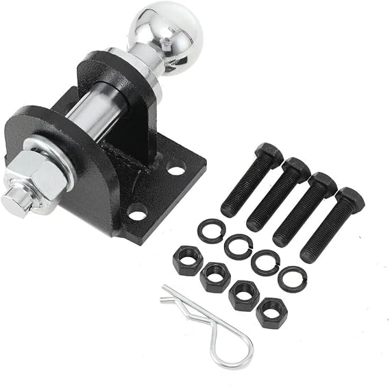 Universal Ball and Pin Towing Hitch Coupling Tow Ball 50mm Tow Ball &amp; Pin Hitch Coupling Tow 3500kg 50mm Ball and Pin Hitch - Black Towball