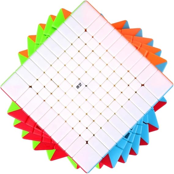 Bukefuno QY 10x10 Cube Puzzle Speed Magic Stickerless QY 10x10x10 Cube 84MM