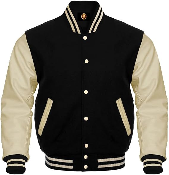 SUPREEM Wool Body Leather Sleeves 40 Colors Option Letterman Baseball Bomber Varsity Jacket