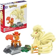 Mega Pokemon Evolution of Vulpix 2 Figures (Vulpix and Ninetals) 145 Building Blocks, Toy +7 Years (Mattel HTH79)