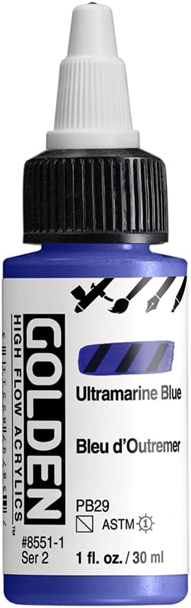 Golden High Flow Acrylics, Ultramarine Blue, 1 fl. oz. Bottle