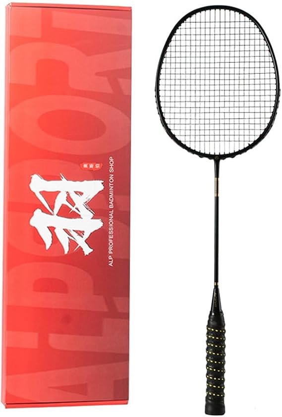 Badminton Racket 4U G5 100% Carbon Lightweight Racquets, Offensive Racket, Competition Training Badminton Racquets (black with boxed,1 pc)