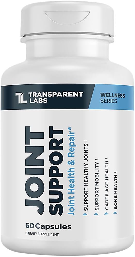 Transparent Labs Joint Support a Supports Mobility, Joint Health, and Joint Repair a (60 Capsules)
