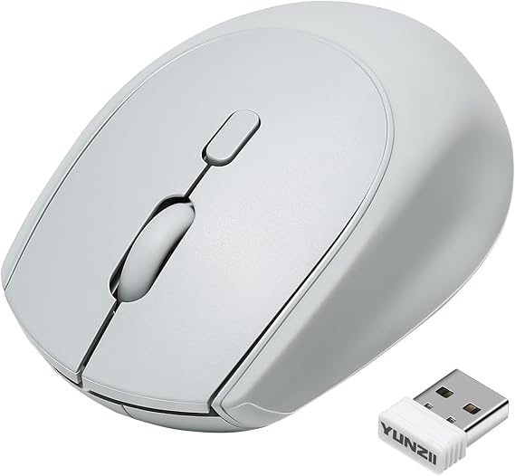 YUNZII C2 Silicone Wireless Mouse 1600 DPI Optical 2.4GHz (Gray)