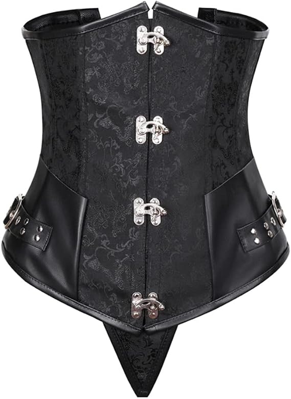 Gothic Steampunk Underbust Corset Vintage Steel Bone Waist Trainer Cincher