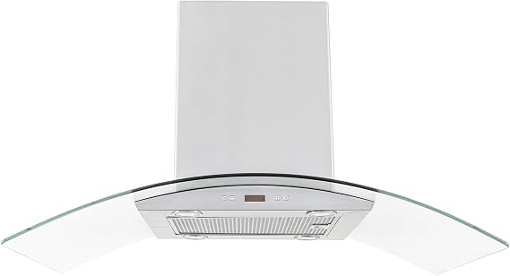 PROLINE 30-Inch Island Range Hood, Ducted, 600 CFM, Stainless Steel, LED Lights, ULTRA-QUIET Blower Motor, 6 Speed, Dishwasher-Safe Filters, PLFI 544.30, Kitchen Hood