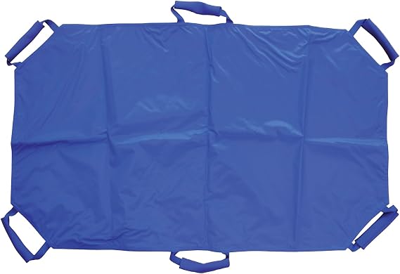 JorVet Soft Carry Stretcher | Comfortable Patient Transport Sling with Padded Handles | Flexible, Washable Nylon Design | Ideal for Emergencies, Pets, Tight Spaces | Blue