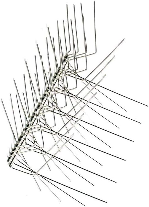 Nixalite Wall-Mounted Bird Spikes Premium Model W (8ft, 4-2ft Strips)