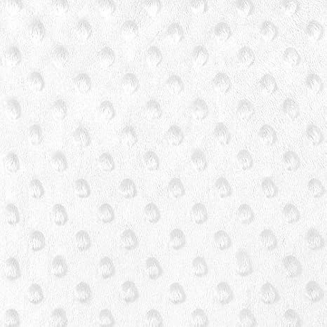 White Minky Dot Fabric - by The Yard