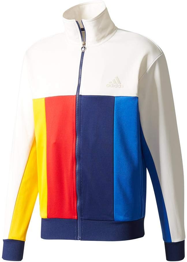 Adidas Mens New York Pharrell Williams Tennis Jacket Chalk White - br3563-f17
