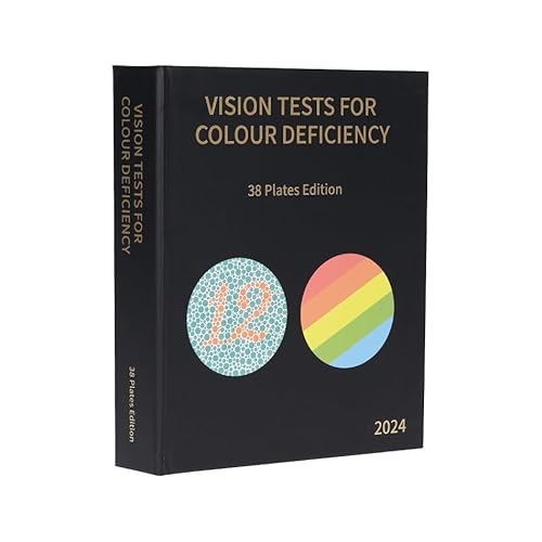 AMUREME Ishihara Color Vision Test Chart Book with User Manual 38 Sheets