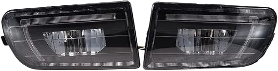 BATLAM 2Pcs Led Fog Light Driving Light Fog Lamp Assembly for Toyota Corolla AE100 AE101 1993-1999,Black