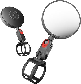 Segway Electric Scooter Rear-view Mirror - Universal Fit for All Segway Scooters Except Air T15, 2-Pack, Black, Adjustable Wide-Angle Vision, Easy Installation