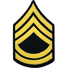 SFC E-7 Army Chevrons - Gold on Blue (Female)