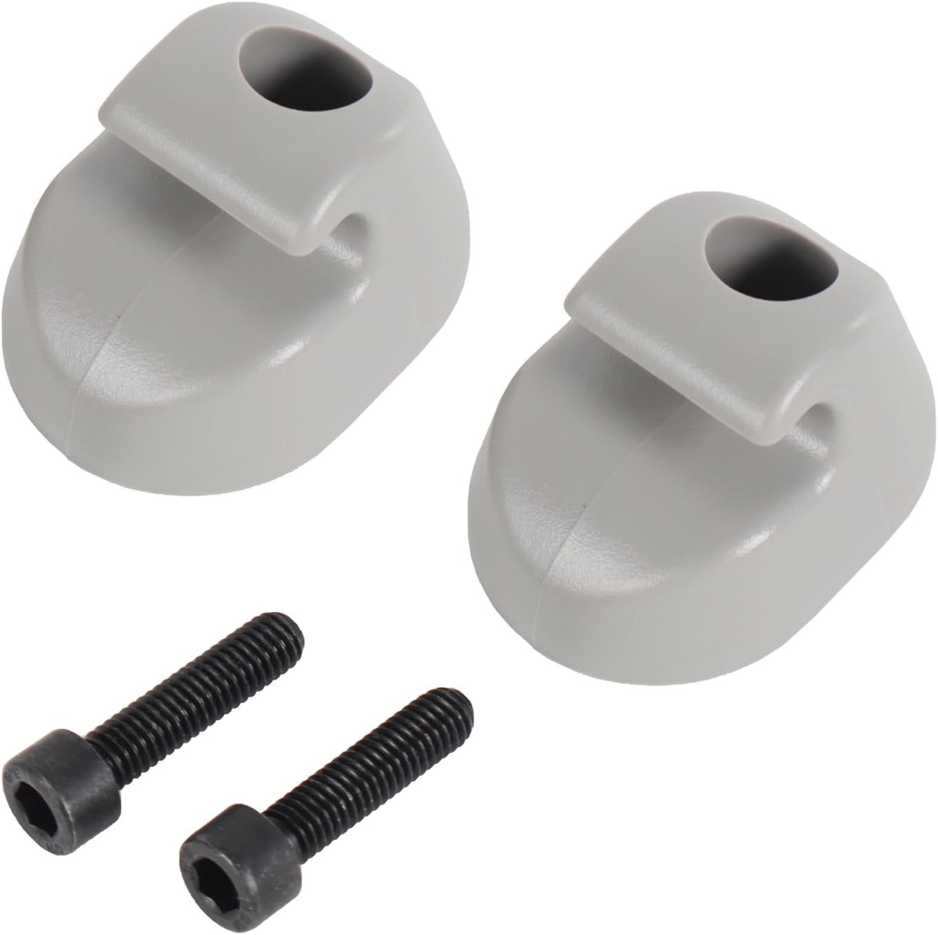 Pair Sun Visor Clip Gray Interior-Bone Compatible with Kenworth Peterbilt Interior # S16-1023-661 (F01377-2)