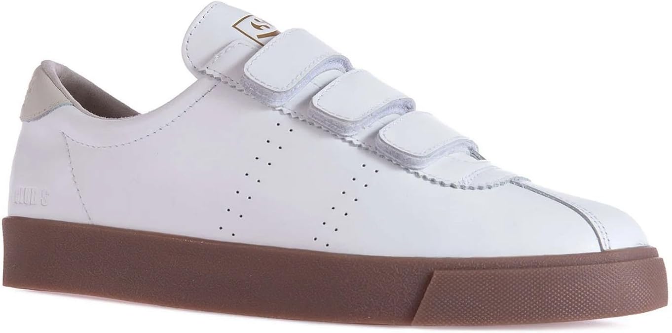 Superga Womens/Ladies 2870 Sport Club S Contrast Detail Leather Trainers (2.5 UK) (White/Beige Gesso)