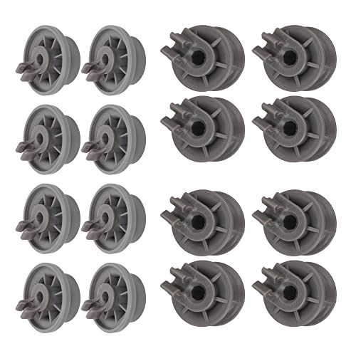 Walmine 8 Pieces Plastic 165314 Dishwasher Lower Rack Roller & 4581DD3002A Upper Roller Wheel Replacement for Kenmore