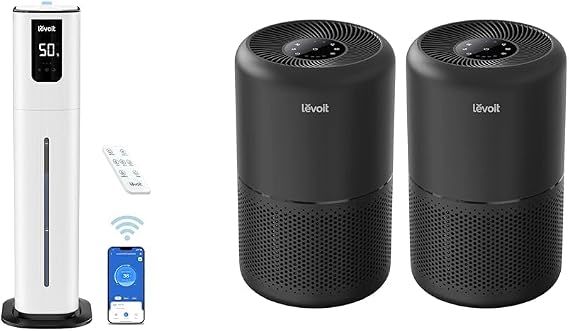 LEVOIT OasisMist 1000S (10L) Smart Humidifier for Home Large Room Bedroom & Air Purifier for Home Allergies Pets Hair in Bedroom, Covers Up to 1095 Sq.Foot Powered