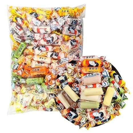 12 Flavors White Rabbit Creamy Candy, White Rabbit Toffee, White Rabbit Cream Gummy, Chinese Creamy, Leisure Snacks,Childhood Snacks Food,Leisure Food,Chewing Fudg, Healthy Desserts (Mixed flavors,17.7 Oz(Pack of 1))