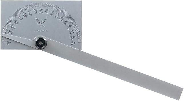 PEC 5170 0-180 Rectangle Protractor w/6" Arm