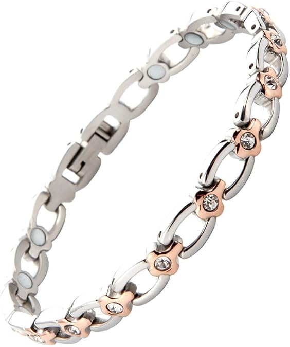 38 Elegant Titanium Magnetic Bracelet for Women Magnetic Functions with Free Link Removal Tool Christmas gift