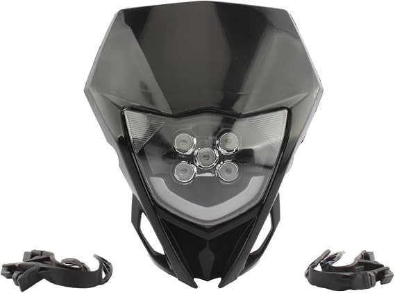 Dirt Bike Enduro Headlight,Motorcycle LED Headlamp Compatible with YZ450F YZ250F YZ250 YZ125 YZ65 YZ85 DRZ400 WR250F WR450F Supermoto-Black