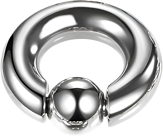 1 PC Silver 12G-8G-6G-4G-2G-0G-00G Stainless Steel Nose Septum Earrings Nipple Captive Bead Ring Spring Ball Rings Tool Surface Piercing Jewelry For Men And Women 12-16mm