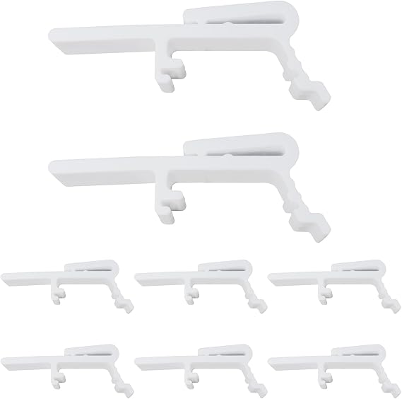8PCS Vertical Blind Dust Cover Valance Clip Holder Bracket, Vertical Curtain Clip Bracket, Vertical Blind Rail Mounting Clamp Fits 1 1/2 Inch and 1 9/16 Inch Rail Across The Top