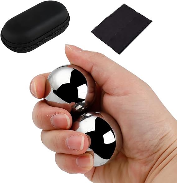 Chinese Baoding Balls for Hand: 1.38 Inch 0.77lb Meditation Balls for Exercise Stress Balls