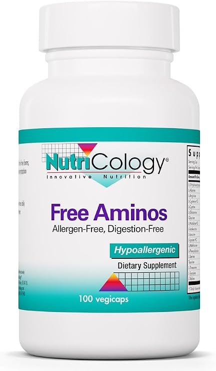 Nutricology Free Aminos Essential Amino Acids, 100 Capsules