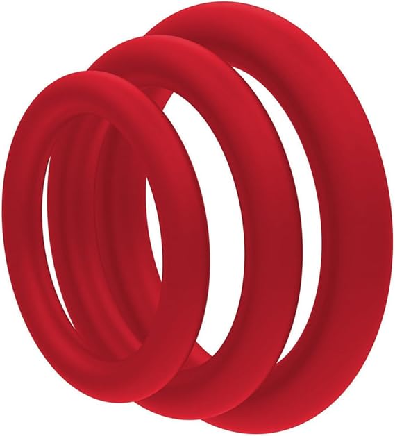 Men's Stretchable Training Rings - 3 PCS - A403US (Red)