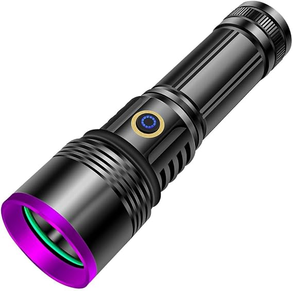 LUXNOVAQ 30W 365nm UV Light USB Rechargeable UV Flashlight with Filter Lens