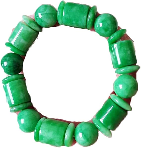 Natural Burmese Emerald Jade Dry Green Iron Bracelet Manyang Green Bracelet Men and Women Jade Bracelet