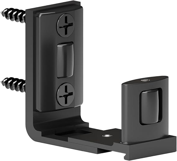 Adjustable Roller Floor Guide for Sliding Door, Wall/Door Guide Bottom, Black