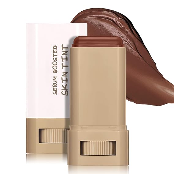 6 Colors Foundation Stick Beauty Balm Serum Boosted Skin Tint, Long-Lasting Coverage, Tinted Moisturizer For Face, Portabl Moisturizing Essence Contour Stick Foundation Beauty Balm (#01)