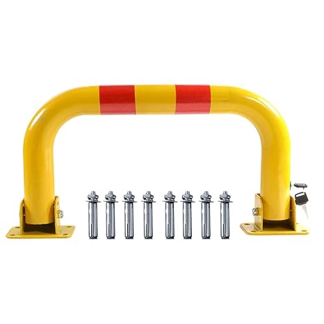 Parking Space Lock,Folding Parking Barrier Manual Parking Space Lock,Safety Bollard with built-in lock,60cm