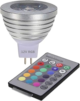OMTO MR16 3W RGB Color Changing Spotlight with IR Remote Control Mood Ambiance Lighting Colorful LED Light Bulbs,Dimmable 12V